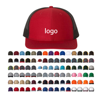 Casquette de camionneur à broderie personnalisée de haute qualité Marron blanc 5 panneaux Casquette de camionneur avec sangle en velcro