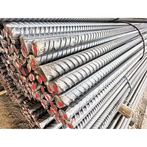 מוטות פלדה עמידים HRB400 HRB500 פלדת פחמן 6 מ\\\"מ 8 מ\\\"מ 10 מ\\\"מ מוטות ברזל מוטות פלדה מעוותים לבנייה - Product Image 1