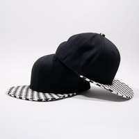 Casquette de Baseball noire à carreaux pour enfant, casquette de sport, casquette à rabat