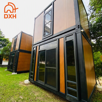 Maison conteneur préfabriquée luxueuse et modulaire  personnalisée, facile à assembler, mobile, moderne, en acier, à deux étages