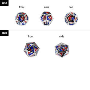 ชุดลูกเต๋าโลหะขนาดเล็ก DND ผลิตจากพลาสติก - Product Image 6