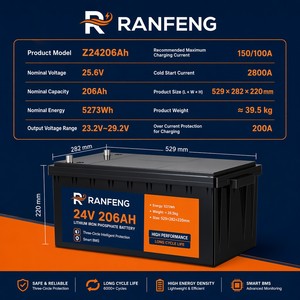 Batterie LiFePO4 25,6V 140Ah 3,58kWh pour climatiseur de stationnement de camion, puissance de démarrage, cycle profond, IP67, 4000 cycles - Product Image 2