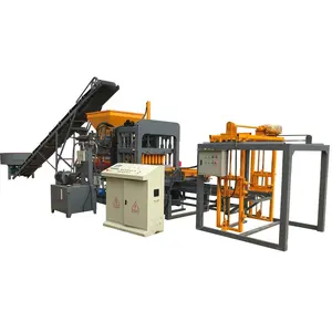 QT4-15 Fully Automatic Concrete Hollow Solid Paver Interlocking Brick Block Making Machine For Ghana