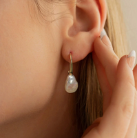 Boucles d'oreilles pendantes en perles baroques, bijoux en argent sterling 925 plaqué or 18 carats, élégantes, faites à la main, pour femmes, mariage, mariée, luxe, qualité supérieure