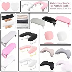 Nuevo Diseño, Cojín de Manicura Plegable en Forma de U, Soporte para Manos de Cuero PU Suave, Reposabrazos para Arte de Uñas, Cojín para Manos para Salón de Manicura - Product Image 1