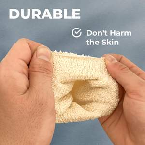 Gants de bain en chanvre naturel pour exfoliation de la peau, <span class=keywords><strong>gant</strong></span> de toilette pour gommage corporel et nettoyage, luffa doux pour hommes et femmes - Product Image 2