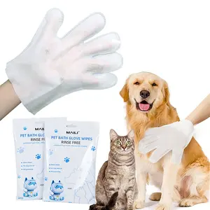 Custom Brand Pet cleaning wipes Pets care gloves wet wipes daily cleaning for Cats and Dogs