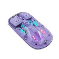 Souris sans fil rechargeable double mode 2026 avec éclairage RGB, boîtier magnétique transparent et design rétroéclairé 3D pour le bureau, la maison et le gaming