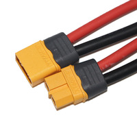 Câble Connecteur 12AWG 50A vers XT60 Mâle/Femelle, Faisceau de Câblage pour Panneau Solaire et Batterie au Lithium, pour Banque d'Alimentation Extérieure