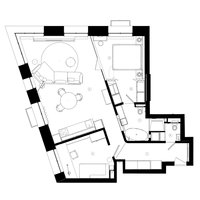 Desain Interior Konsep Apartemen Hotel Mewah Tata Letak 2D CAD Visualisasi Dekorasi Render 3D