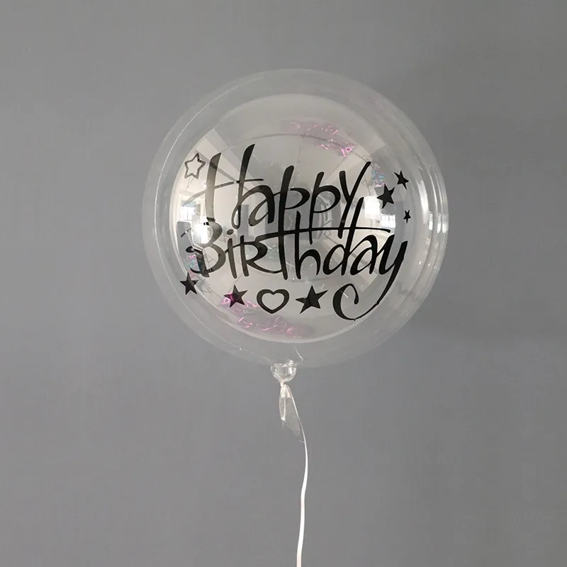 Various DIY Letter And Number Sticker Balloon Crystal Clear Bobo Balloon Decoration For Transparent Balloon Sticker