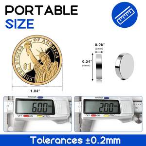 N35 n42 n52 ציפוי ניקל עגול קבוע neodymium דיסק מתכת דק קטן מגנט דיסק עגול סופר חזק במיוחד דיסק עגולה - Product Image 3