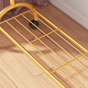 <span class=keywords><strong>Perchero</strong></span> de <span class=keywords><strong>Metal</strong></span> de un solo nivel, tendedero de suelo móvil Simple para dormitorio, sala de estar, almacenamiento de varillas para el hogar, organizador de ropa - Product Image 6