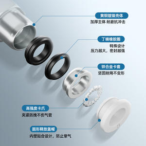 Raccord pneumatique flexible en cuivre noir à connexion rapide 8 mm Filetage interne en laiton Modèles traversants PCF6-01/8-02/10-03/12-04 - Product Image 2