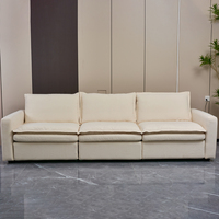 Canapé modulaire électrique inclinable personnalisable en tissu avec chargement USB Type-C et housse amovible Cloud Couch