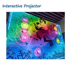 عرض تفاعلي يتضمن حائطًا وتخطيط عرض تفاعلي للعارض مع الألعاب في المناسبات أو عروض المتاحف
