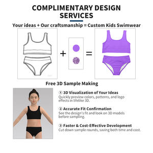 Maillots <span class=keywords><strong>de</strong></span> <span class=keywords><strong>bain</strong></span> deux pièces pour filles personnalisés, ensembles <span class=keywords><strong>de</strong></span> bikinis, vêtements <span class=keywords><strong>de</strong></span> <span class=keywords><strong>bain</strong></span> UPF 50+, haut <span class=keywords><strong>de</strong></span> bikini et bas <span class=keywords><strong>de</strong></span> bikini pour filles <span class=keywords><strong>de</strong></span> 4 à 13 ans - Product Image 4