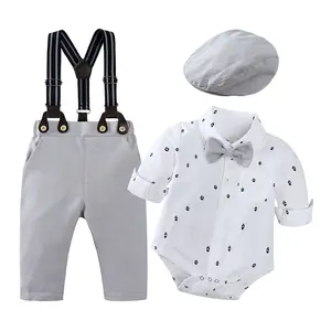 Autumn new long sleeved jumpsuit set for infants and young children's clothing