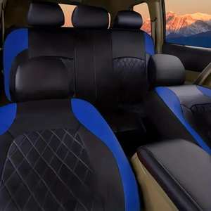 Housse de siège de voiture en similicuir matelassé toutes saisons de luxe 7 places, confortable, rembourrage en éponge, ajustement universel pour les intérieurs de voiture, fabriqué en PU - Product Image 4