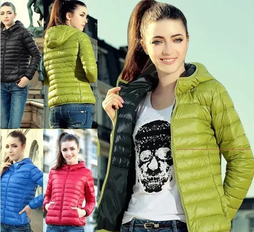 2020 a maniche lunghe di alta qualità giacca imbottita in cotone sottile con cappuccio giacca da donna con Logo completo di tela Casual Opp Bag