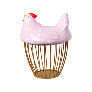 ตะกร้าเก็บไข่เซรามิครูปไก่ตกแต่งห้องครัวรักษาความสดใหม่เครื่องประดับตั้งโต๊ะ - Product Image 5