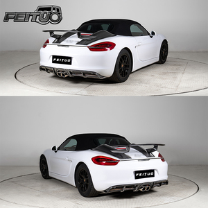 Alerón trasero de fibra de carbono seca de alta calidad, adecuado para <span class=keywords><strong>Boxster</strong></span> Cayman 718 981, modificado al estilo GT4, se adapta perfectamente. - Product Image 6