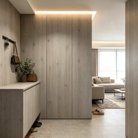 Panel Dinding Veneer Kayu Kelas Eco E0, Panel Dinding Dekoratif Anti Lembab untuk Dinding Latar Ruang Tamu
