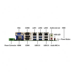 เมนบอร์ดอุตสาหกรรม LGA1151 Skylake <span class=keywords><strong>Kaby</strong></span> <span class=keywords><strong>Lake</strong></span> H110 3*I211 Gigabit LAN 6*RS232 COM รองรับจอแสดงผลคู่ - Product Image 4