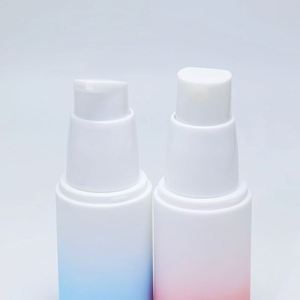 Private Custom 20ml 30ml 50ml Plastic Frost Gradient Blue <b>Pink</b> Vacuum Spray <b>Bottle</b> Cosmetic Emulsion Lotion Airless Pump <b>Bottle</b> - Product Image 2