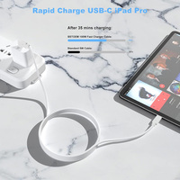 Kabel USB-C ke USB-C Sudut Kanan 90 Derajat 100W Kecepatan Tinggi dengan Pelindung Jalinan Nilon untuk Pengisian Daya Cepat Ponsel