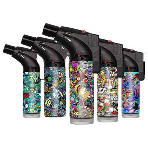 <b>Windproof</b> Cigarette Candle Custom Logo Butane Refillable <b>Lighters</b> Factory Encendedor De Antorcha Jet Slant Torch <b>Lighter</b> - Product Image 1