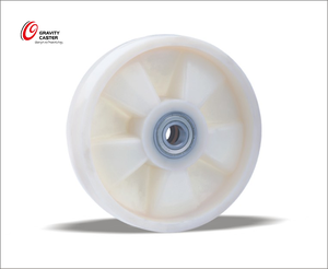 HERGESTELLT ZU BESTELLEN 800kg Last Hochleistungs-Rollen rollen aus weißem <span class=keywords><strong>Nylon</strong></span> 80mm -200mm Kugellager räder - Product Image 1