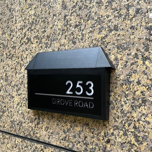 Solar House <b>Numbers</b> Sign Custom Solar Address Sign Light Guide Type Factory Direct Solar Charging High Brightness Outdoor - Product Image 5