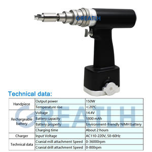Ortopedik Güç Aletleri Ortopedik Matkap Seti Kraniotomi Matkabı Kranial Freze Seti - Product Image 2