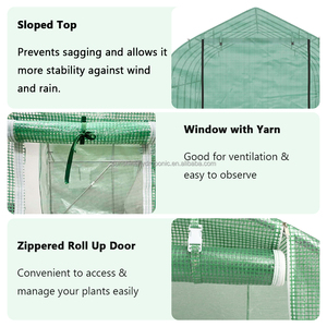 Offre Spéciale promenade dans la serre ménage petit Portable haute qualité PE tissu couvrant jardin clocher Mini serre - Product Image 2