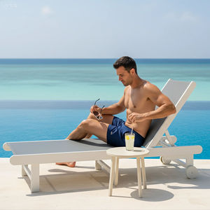 Hiện đại uv-ổn định HDPE vải ghế dài ghế với multi-góc ngả cho hồ bơi sàn - Product Image 1