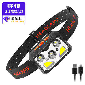 Lampe frontale LED rechargeable transfrontalière 1500 mAh 5 LED intégrées haute intensité pour la pêche en extérieur et l'utilisation nocturne - Product Image 2