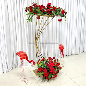 ขาตั้งดอกไม้ทรงเรขาคณิตสแตนเลสเรียบง่าย รุ่น HJ-002 สำหรับตกแต่งงานแต่งงาน ขายส่ง - Product Image 6