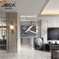 Profilé décoratif en acier inoxydable en forme de U pour carrelage, bande de protection murale pour la décoration intérieure d'hôtels
