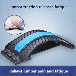 Alat pemijat tulang belakang Lumbar portabel, peralatan kebugaran dalam ruangan penyangga leher tubuh traksi peregangan untuk pinggang - Product Image 3