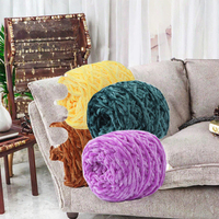 Fil chenille 100% polyester teint style Salud, tricoté, 3 mm, Guangzhou, 8 mm, fil épais et lisse de qualité supérieure pour couvertures