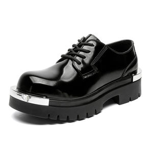 Chaussures habillées confortables à lacets pour hommes, nouvelle mode, en cuir, grande taille, plateforme, pour les fêtes, l'été et le printemps - Product Image 1