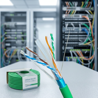 KABEL LAN SANYUAN Kustom FTP 23AWG Konduktor Tembaga Padat CAT6 dengan Jaket LSZH/PE Kabel Komunikasi