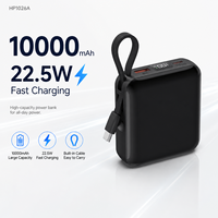 Batterie externe portable 20000mAh 22.5W à charge rapide avec câbles Type-C intégrés pour téléphones mobiles OEM – Vente en gros