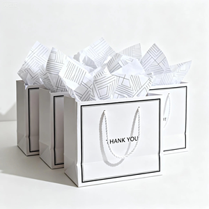 FB11 Sacs cadeaux de remerciement avec poignées Sacs en papier Sac de <span class=keywords><strong>bienvenue</strong></span> de mariage pour commerce de détail - Product Image 5