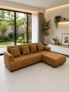 ชุดโซฟาเข้ามุมทรงสี่เหลี่ยม Chic Sudut พร้อมผ้าหุ้มแบบสั่งทำเป็นมิตรกับสิ่งแวดล้อม สำหรับอพาร์ทเมนต์และโรงแรม - Product Image 2