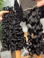 Cheveux naturels cambodgiens ondulés 100% naturels, cheveux humains bouclés pixie, fournisseurs de cheveux bruts