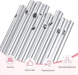 Tubes de carillon éolien en aluminium personnalisables, tiges rondes pour la décoration de jardin extérieur DIY, cloches éoliennes en métal - Product Image 3