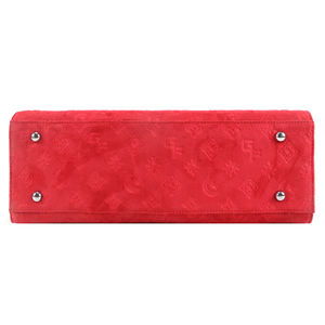 女式手提包仿麂皮桶形包拉链开合结构化设计日常时尚大容量柔软批发OEM供应 - Product Image 3