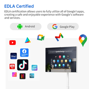 Rechargeable Android LED Touch Screen Full HD 40-75Hz Smart Interactive <strong>Portable</strong> <strong>TV</strong> White Cabinet Wheels Led &amp; Lcd <strong>Tvs</strong> - Product Image 2